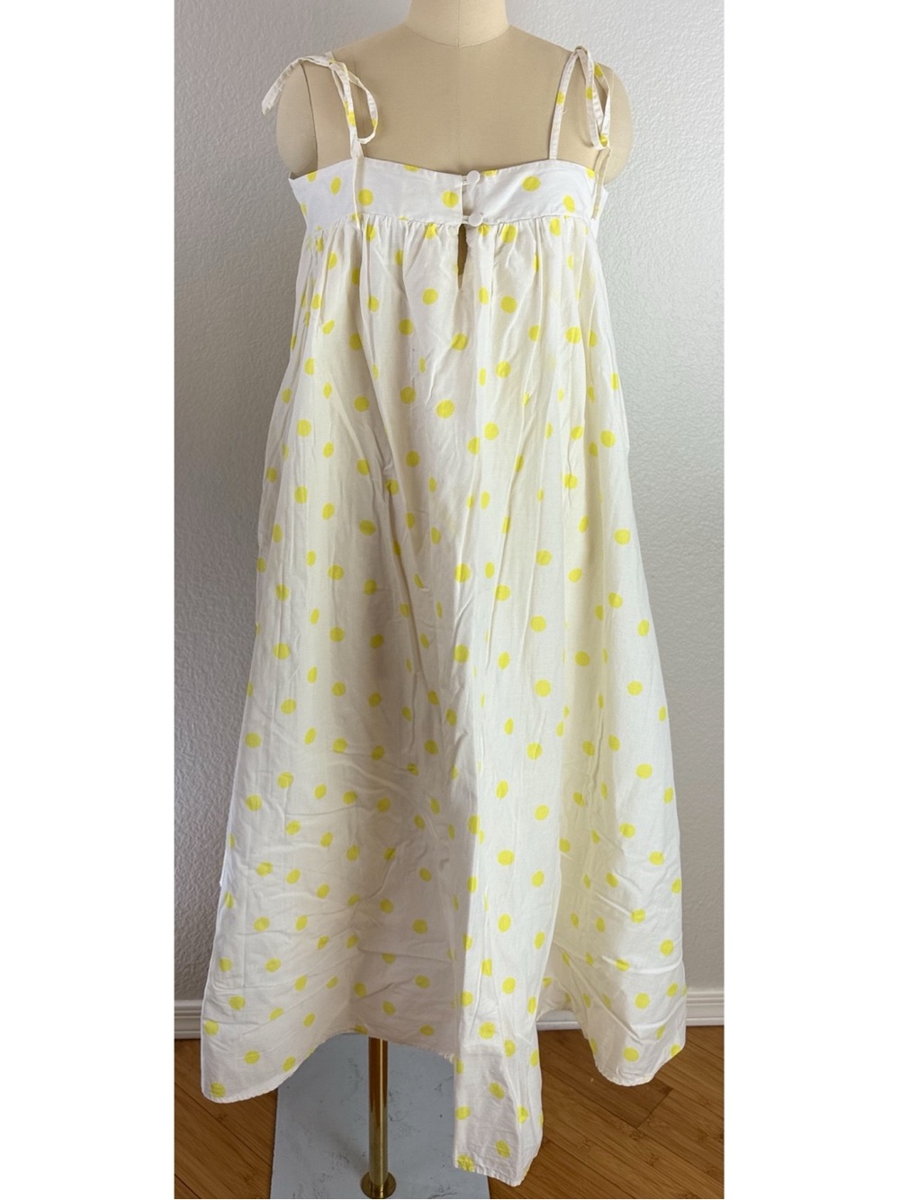 Anthropologie WHIT TWO Polka Dot Maxi Dress Boho Resortwear Medium - Picture 9 of 16